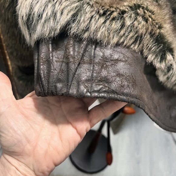 Faux fur, faux suede bomber Jacket - Picture 6 of 7